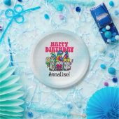 Groovy Gnomes Regenboog Tie Dye Verjaardagsfeestje Papieren Bordje (Feest)