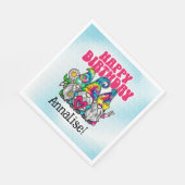 Groovy Gnomes Regenboog Tie Dye Verjaardagsfeestje Servet (Hoek)