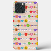 Groovy Goede Vibes Liefde Glimlach Retro Kralen Case-Mate iPhone Case (Achterkant)