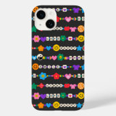 Groovy Goede Vibes Liefde Glimlach Retro Kralen Case-Mate iPhone Case (Achterkant)