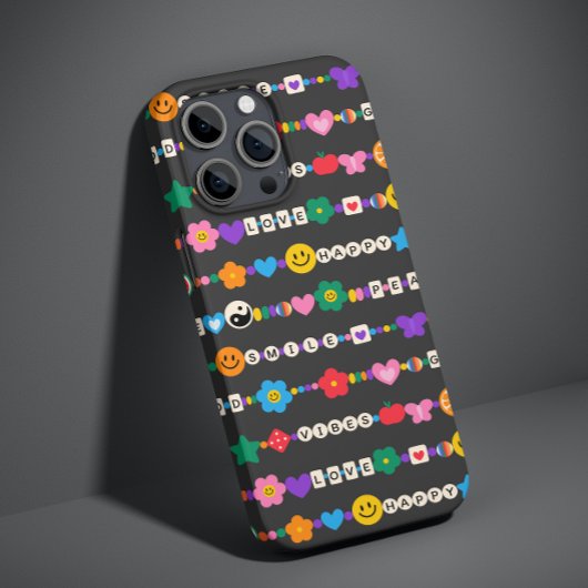 Groovy Goede Vibes Liefde Glimlach Retro Kralen Case-Mate iPhone Case