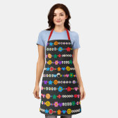 Groovy Goede Vibes Retro Keukencadeau Schort (Gedragen)