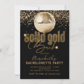 Groovy Gold Disco Solid Gold vrijgezellenfeest Kaart (Voorkant)