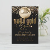 Groovy Gold Disco Solid Gold vrijgezellenfeest Kaart (Staand voorkant)