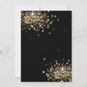 Groovy Gold Disco Solid Gouden Verlovingsfeest  Kaart (Achterkant)