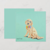 Groovy Goldendoodle Note Cards Bedankkaart (Voorkant / Achterkant)