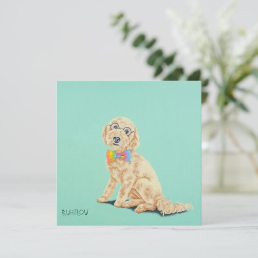 Groovy Goldendoodle Note Cards Bedankkaart (Staand voorkant)