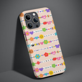 Groovy Good Vibes Liefde Glimlach Retro Kralen Cas Case-Mate iPhone Case