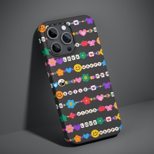 Groovy Good Vibes Liefde Glimlach Retro Kralen Case-Mate iPhone Case