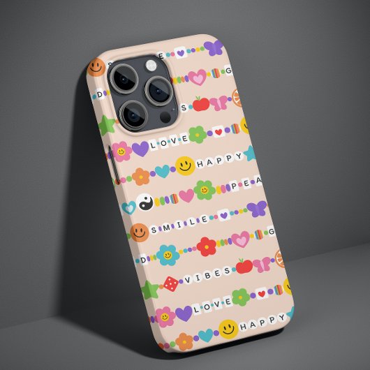 Groovy Good Vibes Love Smile Retro Beads Hoesje-Ma Case-Mate iPhone Case