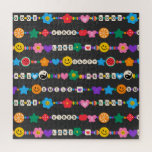 Groovy Good Vibes Love Smile Retro Beads Legpuzzel<br><div class="desc">Groovy Good Vibes Love Smile Retro Beads Jigzaag Puzzles kenmerkt een verscheidenheid aan vriendschapskralen met tekst zoals liefde, vrede, gelukkig, glimlach, goede vibes en accentueert met bloemen, vlinders, harten, sterren, yin en yang borden in heldere kleuren. Perfecte cadeaus voor Kerstmis, verjaardagen, beste vrienden, zussen en nog veel meer. Ontworpen door...</div>