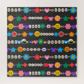 Groovy Good Vibes Love Smile Retro Beads Legpuzzel (Verticaal)