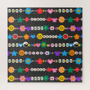 Groovy Good Vibes Love Smile Retro Beads Legpuzzel