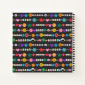 Groovy Good Vibes Love Smile Retro Beads Notitieboek (Achterkant)
