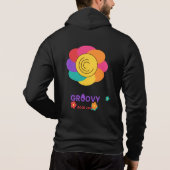 Groovy Good Vibes Retro Bloem T-Shirt (Achterkant)