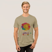 Groovy Good Vibes Retro Bloem T-Shirt (Voorkant volledig)