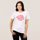 Groovy Good Vibes Retro Tri-Blend Shirt (Voorkant volledig)
