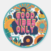 Groovy Good Vibes Sticker (Voorkant)