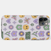 Groovy Good Vibes Y2K Butterfly iPhone Case (Achterkant (horizontaal))