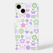 Groovy Good Vibes Y2K Vlinder Modern Meisje Case-Mate iPhone Case (Achterkant)