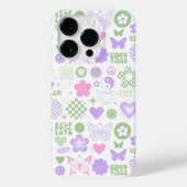 Groovy Good Vibes Y2K Vlinder Modern Meisje Case-Mate iPhone Case (Achterkant)