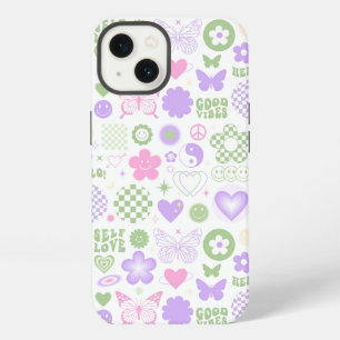 Groovy Good Vibes Y2K Vlinder Modern Meisje iPhone 13 Hoesje