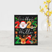 Groovy Goodbye 2025 Hello 2026 Happy New Years Eve Kaart (Gele Bloem)