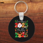 Groovy Goodbye 2025 Hello 2026 Happy New Years Eve Sleutelhanger (Voorkant)