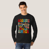 Groovy Goodbye 7th Grade Graduation Hello Summer K T-shirt (Voorkant volledig)