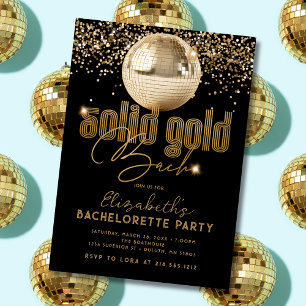 Groovy Gouden Disco Solid Gold Meidenavond Kaart