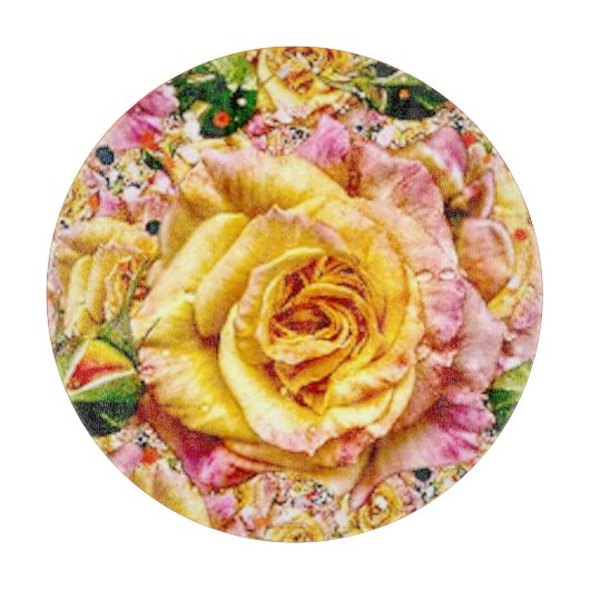 Groovy Gouden Roos Opulence: Snijplank (Voorkant)