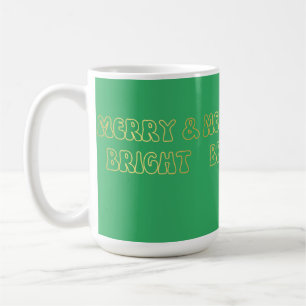 Groovy gouden tekst Merry & Bright Christmas Women Koffiemok