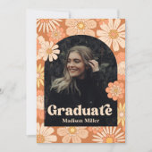 Groovy Graduation Announcement Kaart (Voorkant)