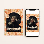 Groovy Graduation Announcement Kaart