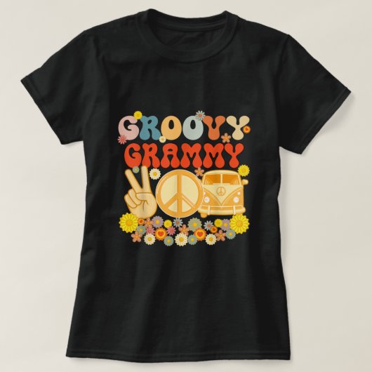 Groovy Grammy Retro Matching Family Baby shower Mo T-shirt (Design voorkant)