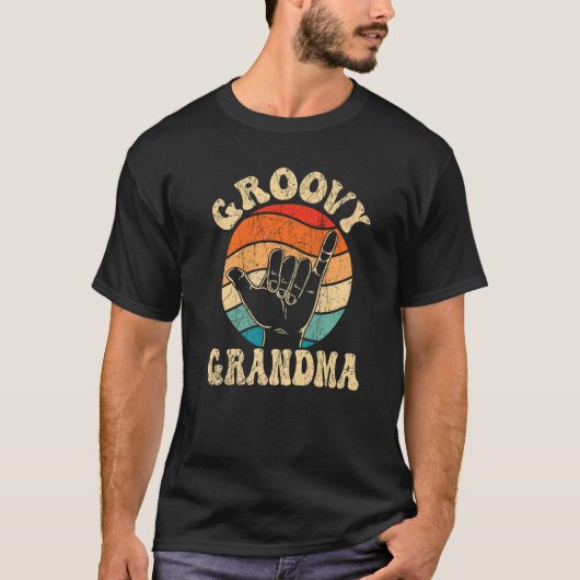 Groovy Grandma 70s Aesthetic Nostalgia 1970's Retr T-shirt (Voorkant)