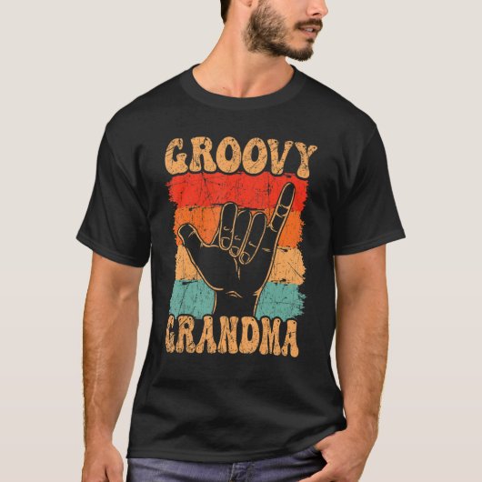 Groovy Grandma 70s Aesthetic Nostalgia 1970's Retr T-shirt (Voorkant)