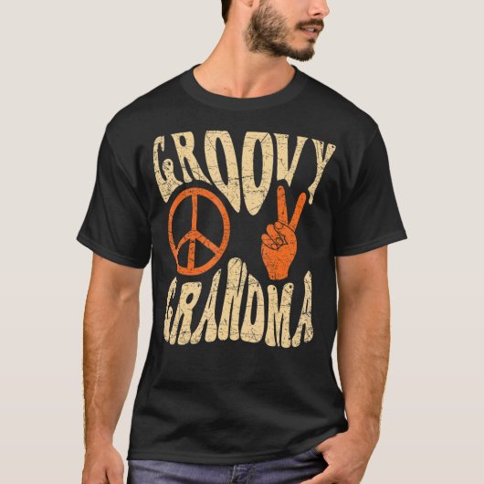 Groovy Grandma 70s Aesthetic Nostalgia 1970's Retr T-shirt (Voorkant)