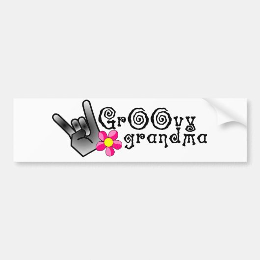 Groovy Grandma Bumpersticker (Voorkant)