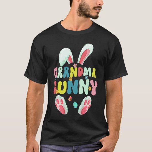 Groovy Grandma Bunny  Happy Easter Mother's Day 20 T-shirt (Voorkant)