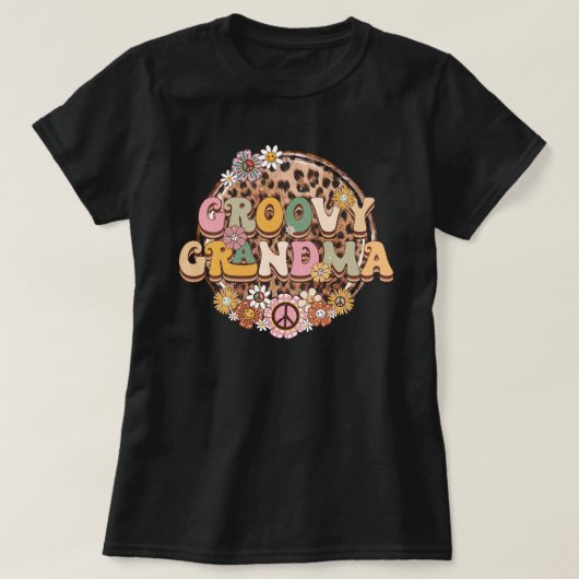 Groovy Grandma  leopard T-Shirt (Design voorkant)
