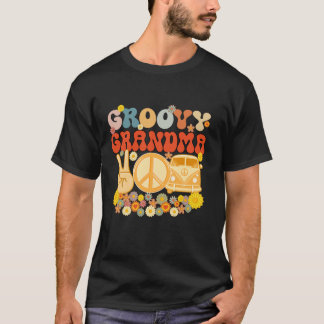 Groovy Grandma Retro Matching Family Baby shower T-shirt