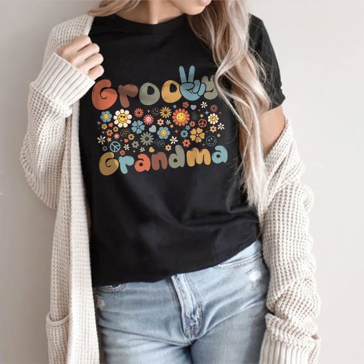 Groovy Grandma Shirt, Funny Grandma Squad T-shirt