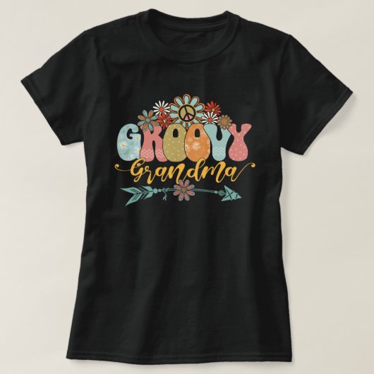 Groovy Grandma Shirt, Funny Grandma, voor vrouwen T-shirt (Design voorkant)