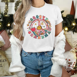 Groovy Grandma T-Shirt for Women, Peace Sign Grand