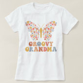 Groovy Grandma T-Shirt, Groovy Butterfly T-Shirt (Design voorkant)