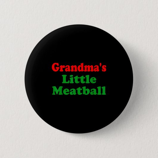 Groovy Grandmas Little Meatball Funny Italian Fami Ronde Button 5,7 Cm (Voorkant)