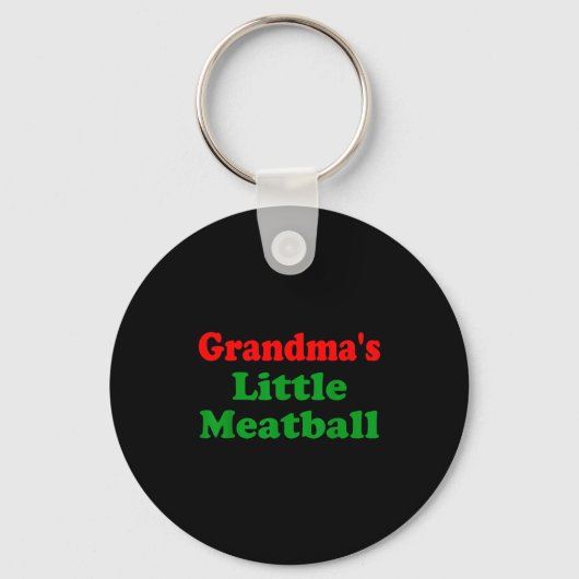 Groovy Grandmas Little Meatball Funny Italian Fami Sleutelhanger (Voorkant)