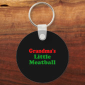 Groovy Grandmas Little Meatball Funny Italian Fami Sleutelhanger (Voorkant)