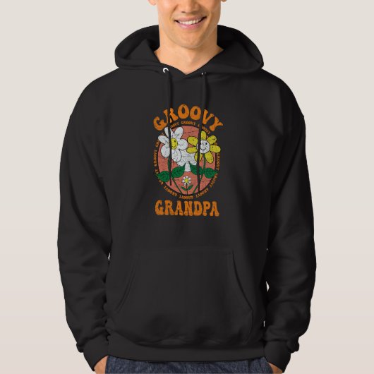 Groovy Grandpa 70s Aesthetic Nostalgia 1970's Retr Hoodie (Voorkant)
